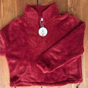 NWT Anrabess Red Fleece Pullover